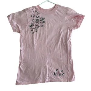 Steve & Barry’s Pale Pink Y2K Love Life Crewneck T-shirt Size Large